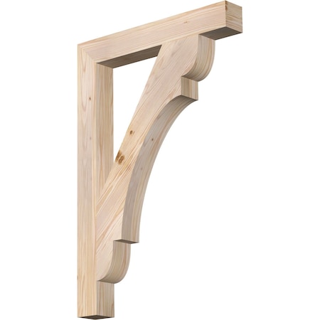 Ekena Millwork Olympic Block Smooth Bracket, Douglas Fir, 3 1/2"W x 26"D x 38"H BKT04X26X38OLY05SDF